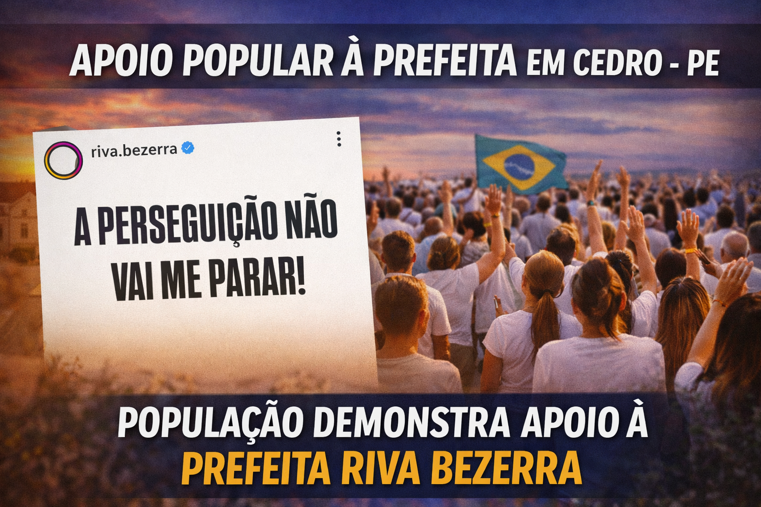 Apoio à prefeita ganha força nas redes em meio à crise política em Cedro (PE)