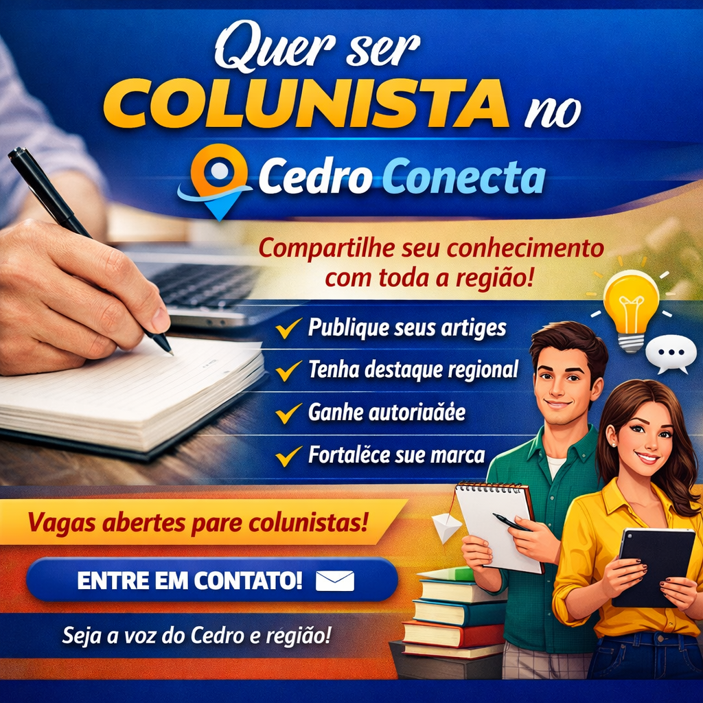 📝 Quer ser colunista? Veja por que essa é a sua oportunidade no Cedro Conecta