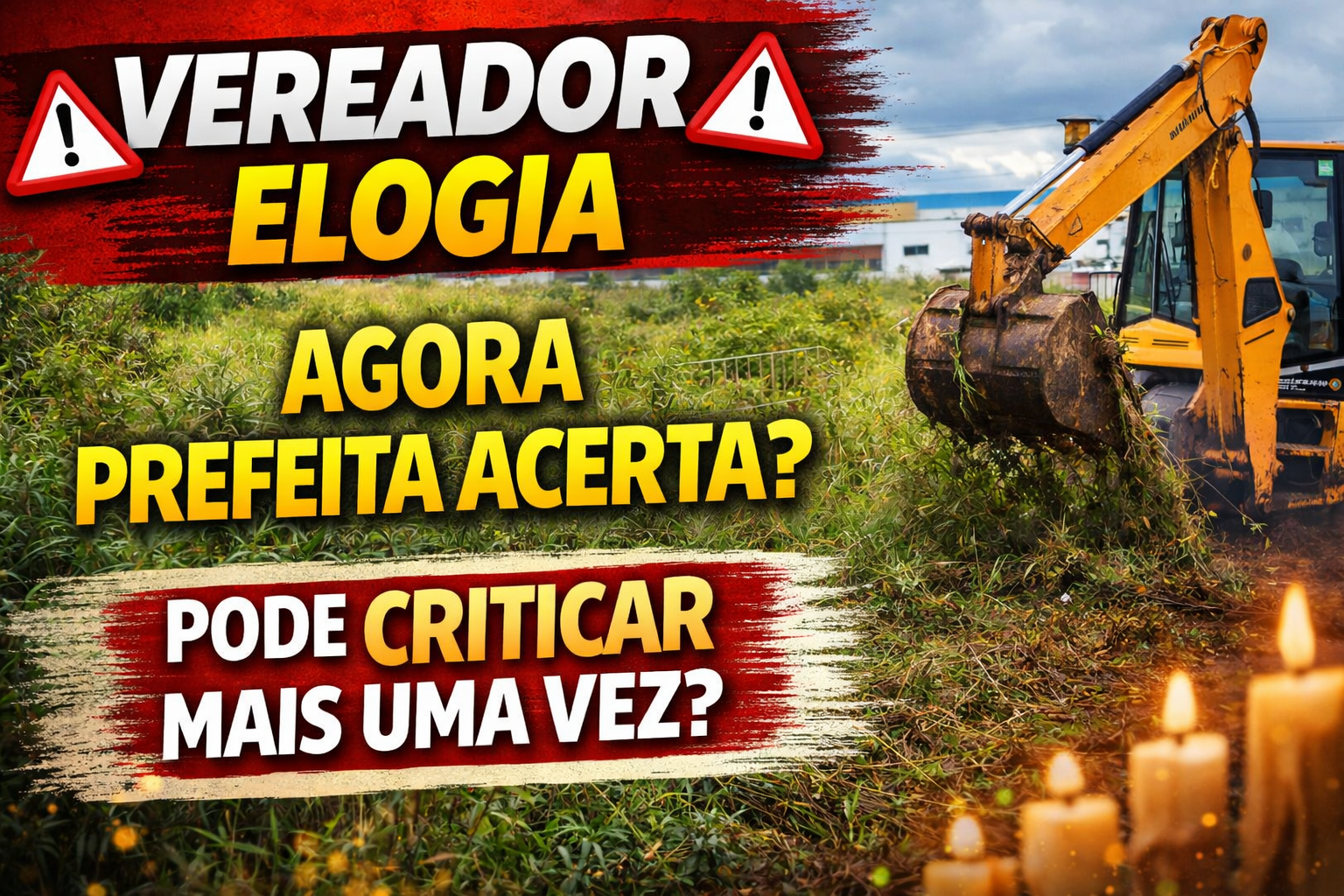 Vereador Tiago de Vilmar volta às redes, elogia ação da Prefeitura e usa tom irônico: “pode criticar mais uma vez”