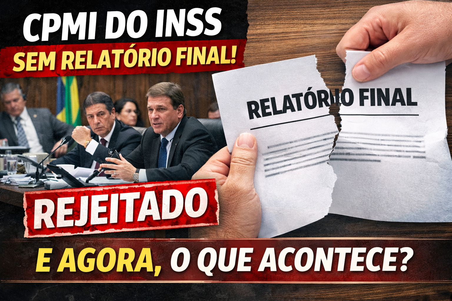 📰 CPMI do INSS termina sem relatório final: entenda por que foi rejeitado e o que acontece agora