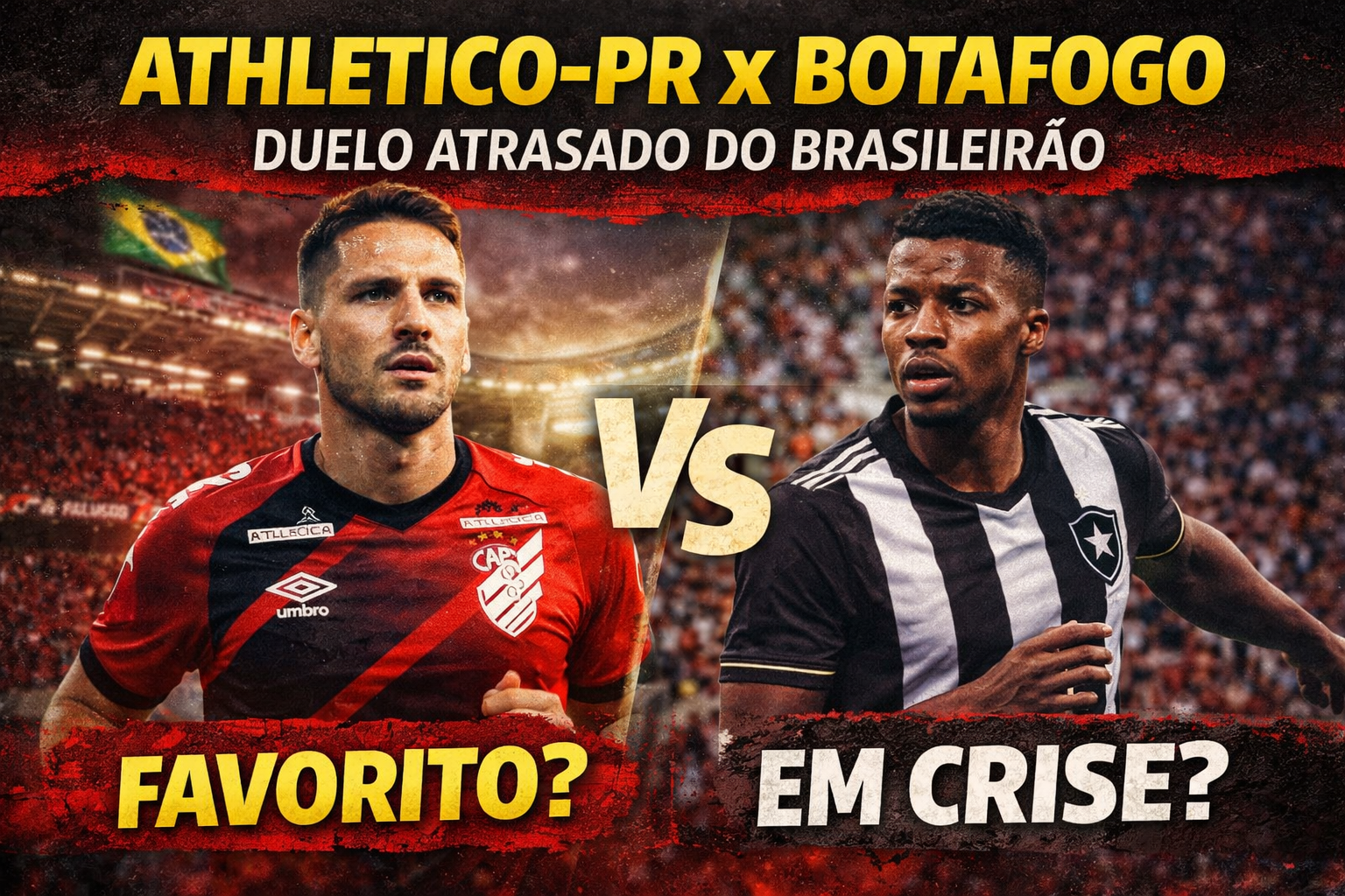 📰 Athletico-PR x Botafogo: duelo atrasado do Brasileirão coloca times em situações opostas
